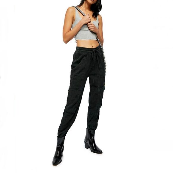 Free People Feelin' Good Cargo Pants - Picture 1 of 4